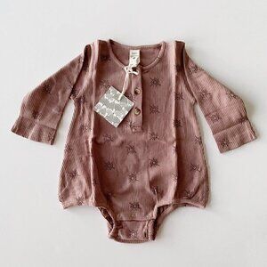 Kate Quinn Organics Long Sleeve Henley Bubble 12-18 Months